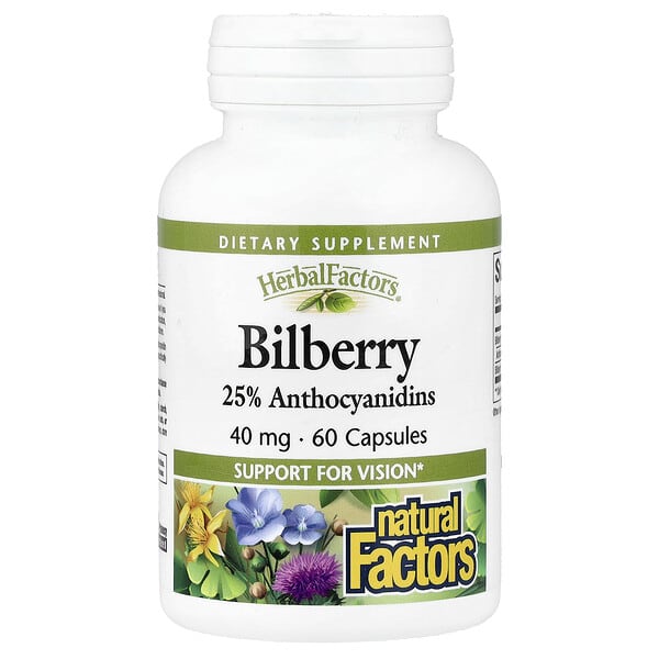 Natural Factors, Arándano, 40 mg, 60 cápsulas