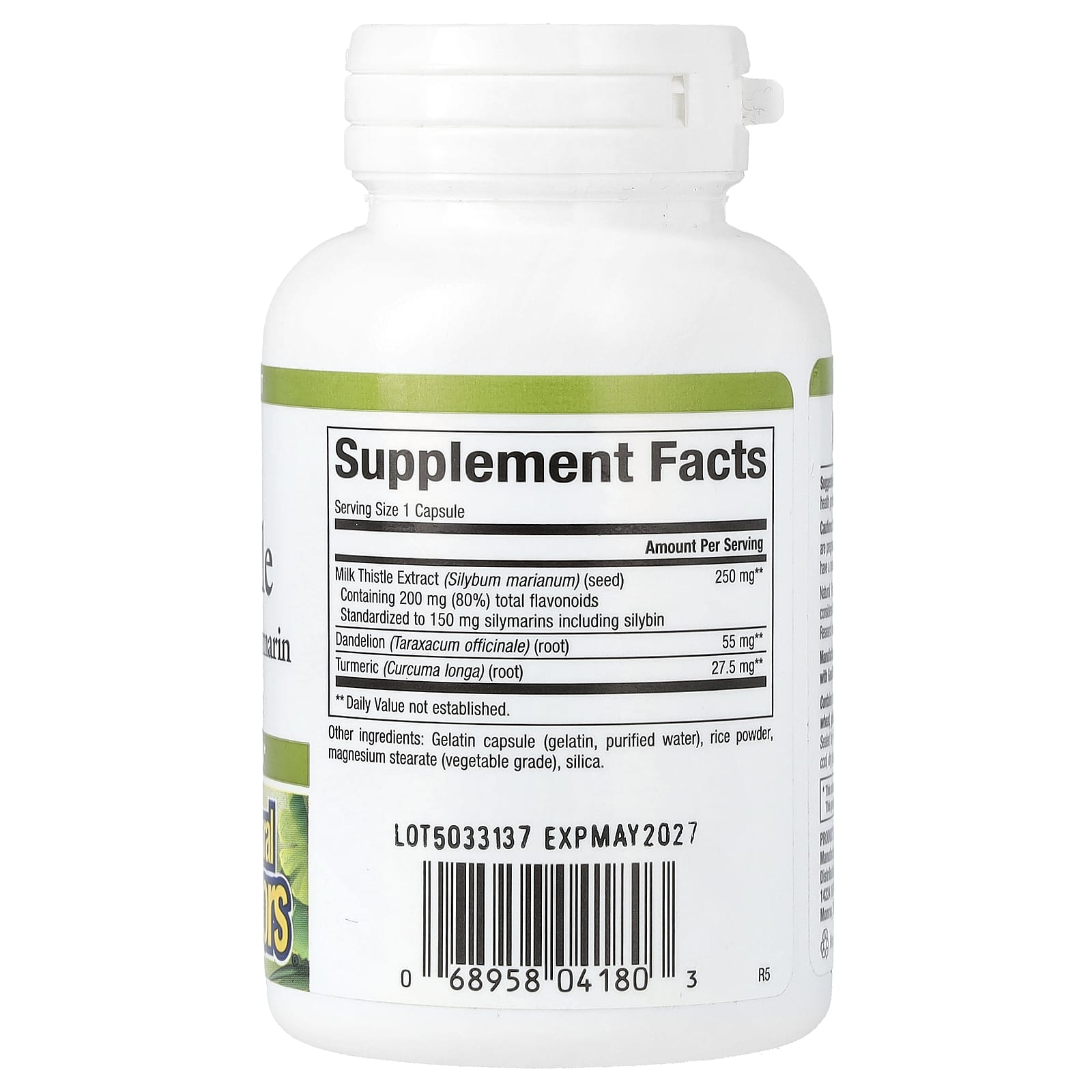 Natural Factors, Herbal Factors, Milk Thistle, 250 mg, 60 Capsules