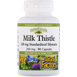 Natural Factors, HerbalFactors, Milk Thistle, 250 mg, 90 Capsules