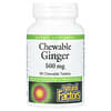 Natural Factors, Chewable Ginger, 500 mg, 90 Chewable Tablets