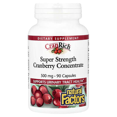 Norland Natural Factors, CranRich®, Cranberry Concentrate, Super Strength, 500 mg, 90 Capsules supplement Uganda UGX 43889