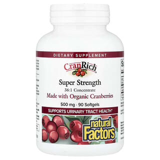 Natural Factors, CranRich®, Superconcentración, 500 mg, 90 cápsulas blandas