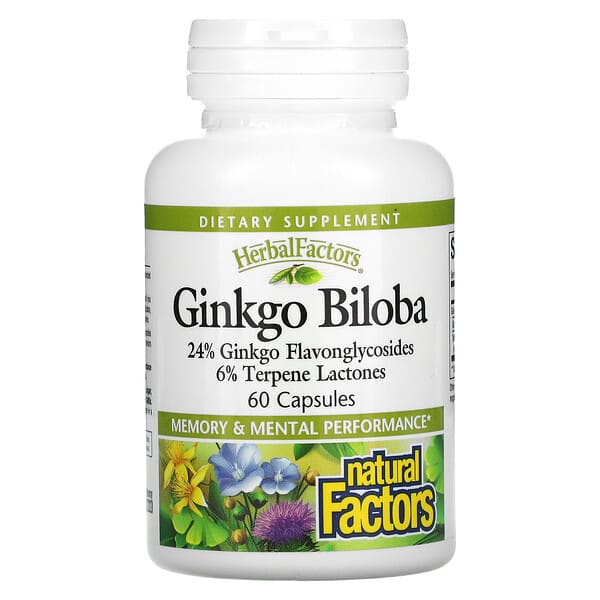 Natural Factors, Ginkgo biloba, 60 cápsulas
