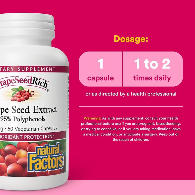 GrapeSeedRich, Grape Seed Extract, 100 mg, 60 Vegetarian Capsules