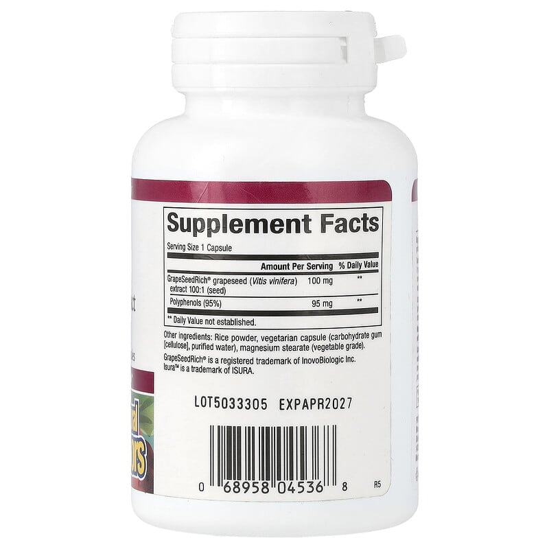 GrapeSeedRich, Grape Seed Extract, 100 mg, 90 Vegetarian Capsules