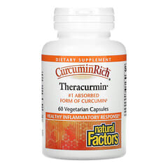 Natural Factors, CurcuminRich, Theracurmin, 60 cápsulas vegetales