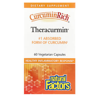 Natural Factors, Curcuminrich®, Theracurmin®, 60 вегетарианских капсул