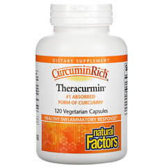 Natural Factors, CurcuminRich, Theracurmin, 120 cápsulas vegetales