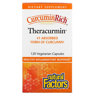 Natural Factors, CurcuminRich（クルクミンリッチ）、Theracurmin（セラクルミン）、ベジカプセル120粒