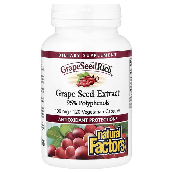 GrapeSeedRich®, Grape Seed Extract, 100 mg, 120 Vegetarian Capsules