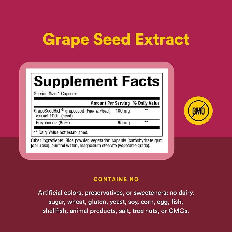 GrapeSeedRich®, Grape Seed Extract, 100 mg, 120 Vegetarian Capsules