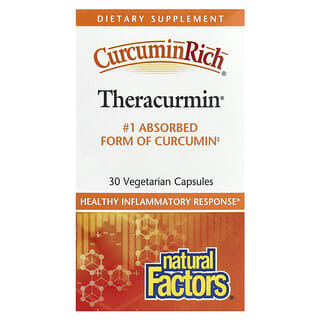 Natural Factors, CurcuminRich, Theracurmin, куркумин, 30 вегетарианских капсул