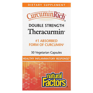 Natural Factors, Theracurmin, подвійна сила, 30 вегетаріанських капсул