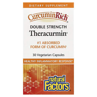 Natural Factors, Theracurmin, Doble concentración, 60 mg, 30 cápsulas vegetales