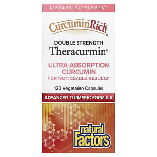 Natural Factors, CurcuminRich®, Theracurmin® s dvojitou silou, 60 mg, 120 vegetariánskych kapsúl