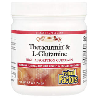 Natural Factors, CurcuminRich、Theracurmin 和 L-穀氨醯胺，5.5 盎司（156 克）