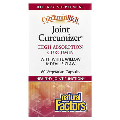 Natural Factors, CurcuminRich, Joint Curcumizer, 60 Vegetarian Capsules
