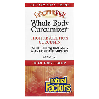 Natural Factors, CurcuminRich, Whole Body Curcumizer, 60 miękkich kapsułek