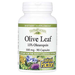 Natural Factors, Olive Leaf, Olivenblätter, 500 mg, 90 Kapseln