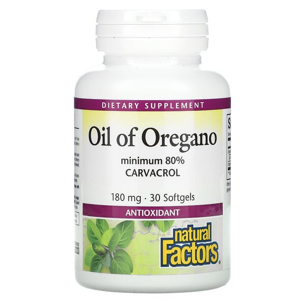 Natural Factors‏, Oil Of Oregano, 180 mg, 30 Softgels