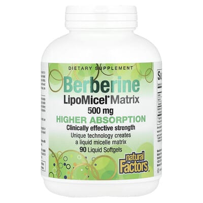 Natural Factors, Berberine LipoMicel Matrix, 90 Liquid Softgels