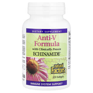 Natural Factors, Fórmula Anti-V com Equinamida, 120 Cápsulas Gelatinosas