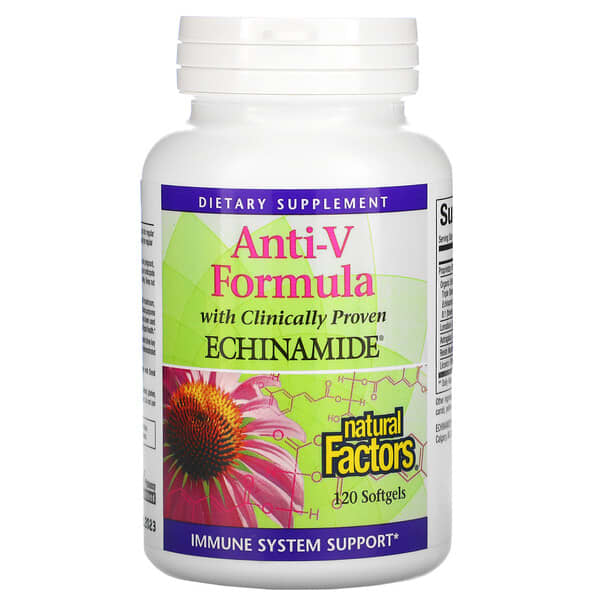 Natural Factors, Anti-V Formula, with Clinically Proven Echinamide, 120 Softgels