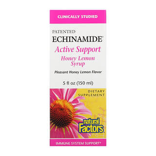 Natural Factors, Echinamide Active Support Patenteado, Xarope de Mel e Limão, 150 ml (5 fl oz)