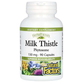 Natural Factors, HerbalFactors®, Milk Thistle, 150 mg, 90 Capsules