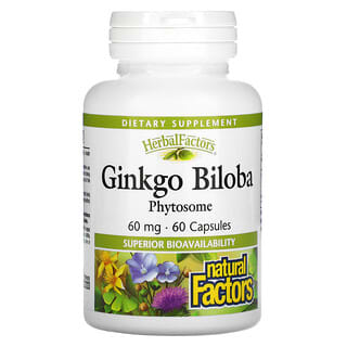 Natural Factors, Ginkgo Biloba, Phytosome, 60 mg, 60 Gélules