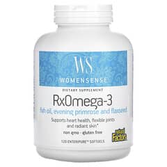 Natural Factors‏, WomenSense‏, RxOmega-3‏, 120 כמוסות רכות של Enteripure