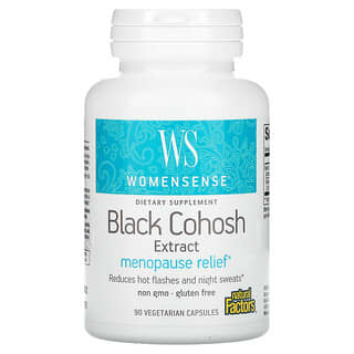 Natural Factors, WomenSense, Extracto de cimífuga, Alivio de la menopausia, 90 cápsulas vegetales
