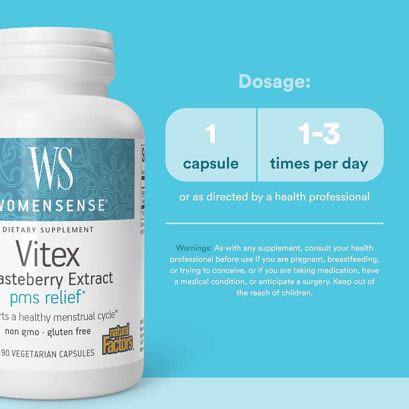 WomenSense®, Extrato de Agnocasto Vitex, 80 mg, 90 Cápsulas