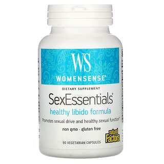 Natural Factors, WomenSense, SexEssentials, Fórmula de Libido Saudável, 90 Cápsulas Vegetarianas