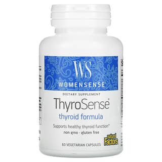 Natural Factors, WomenSense, ThyroSense, средство для щитовидной железы, 60 вегетарианских капсул