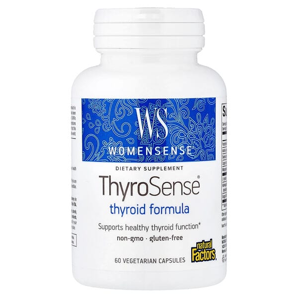 Natural Factors, WomenSense®, ThyroSense®, Thyroid Formula, 60 Vegetarians Capsules