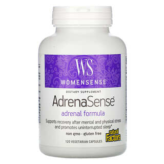Natural Factors, مكمل WomenSense، AdrenaSens، تركيبة الغدة الكظرية، 120 كبسولة نباتية