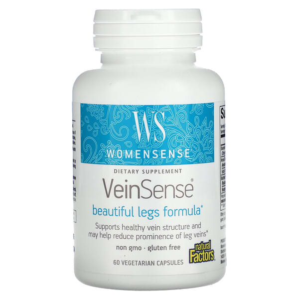 Natural Factors, WomenSense, VeinSense, 60 cápsulas vegetales