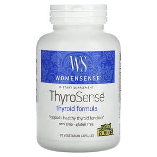 Natural Factors, WomenSense, ThyroSense, средство для щитовидной железы, 120 вегетарианских капсул