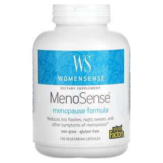 Natural Factors, WomenSense，MenoSense，更年期配方，180 粒素食胶囊