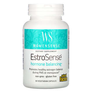 Natural Factors, WomenSense, EstroSense, Hormone Balancing, Hormonausgleich für Frauen, 60 pflanzliche Kapseln
