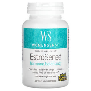 Natural Factors, WomenSense，EstroSense，荷尔蒙平衡，60 粒素食胶囊。