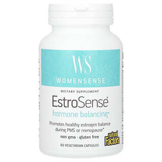Natural Factors, WomenSense, EstroSense, equilibrio hormonal, 60 cápsulas vegetales