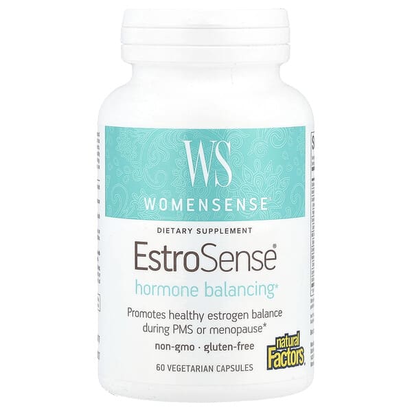 Natural Factors, WomenSense®，EstroSense®，荷爾蒙平衡，60 粒素食膠囊