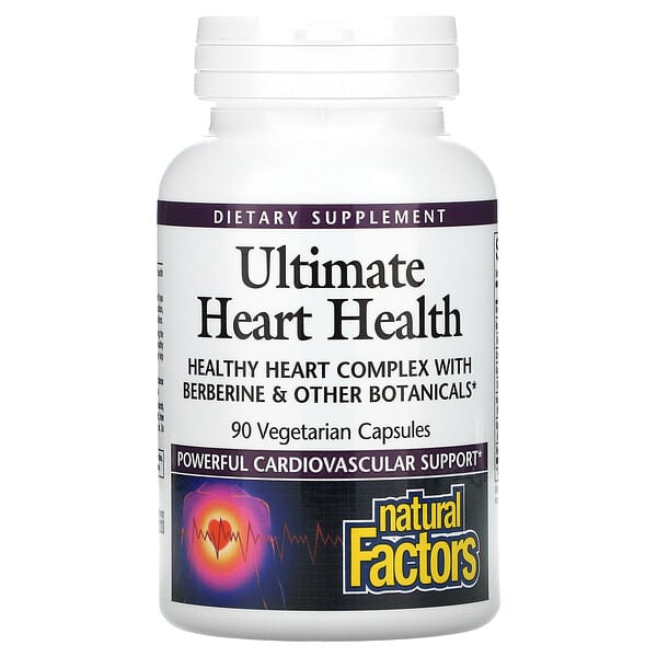 ناتورال فاكتورز‏, Ultimate Heart Health ، 90 كبسولة نباتية