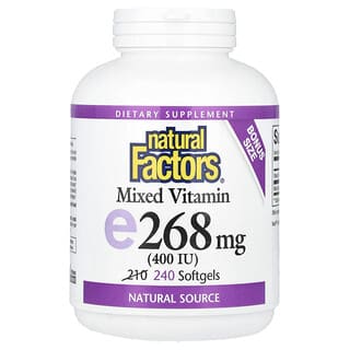 Natural Factors, 混合维生素 E，400 国际单位，240 粒软凝胶