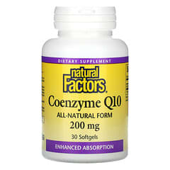 Natural Factors, Coenzima Q10, 200 mg, 30 cápsulas blandas