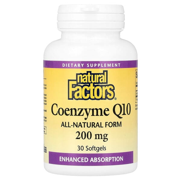Natural Factors, Coenzyme Q10, 200 mg, 30 Softgels — product photo 1