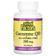 Natural Factors, Coenzyme Q10, 200 mg, 60 cápsulas blandas