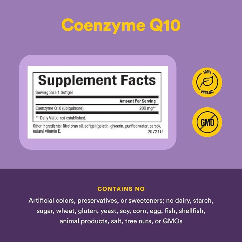 Koenzim Q10, 200 mg, 60 Yumuşak Kapsül